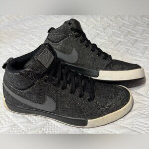 Nike Court Resonate Black Grey High Top Sneakers Lace Up Men Size 8 Women 9.5